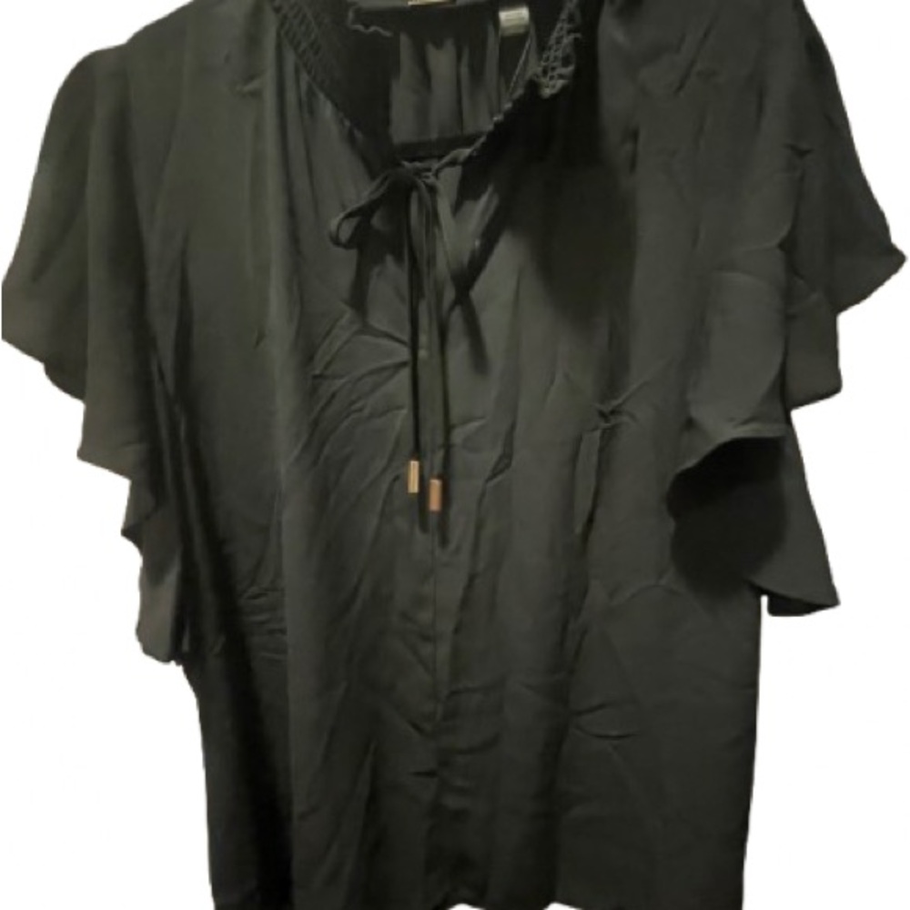 Tahari Elegant Black Dress Top